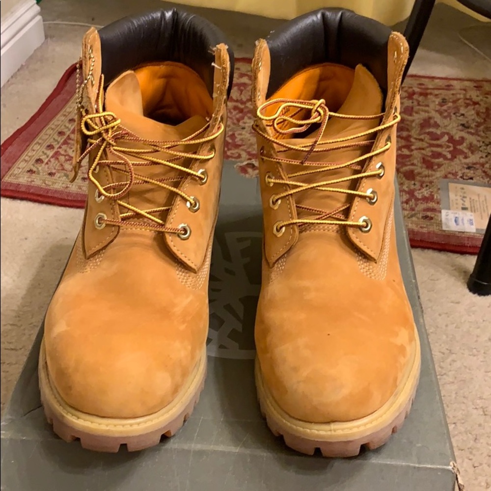 Sz 11 timberland wheat 6” prm nb boot